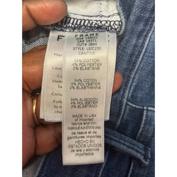 Frame Denim Mid Rise Skinny Jeans In Vintage Blue Wash 29 size L26 - Picture 13 of 15